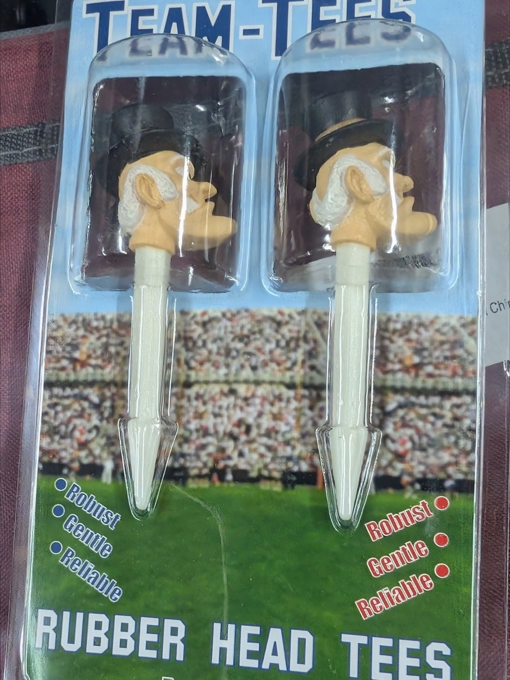 Rubber Head Golf Tees - White/Beige